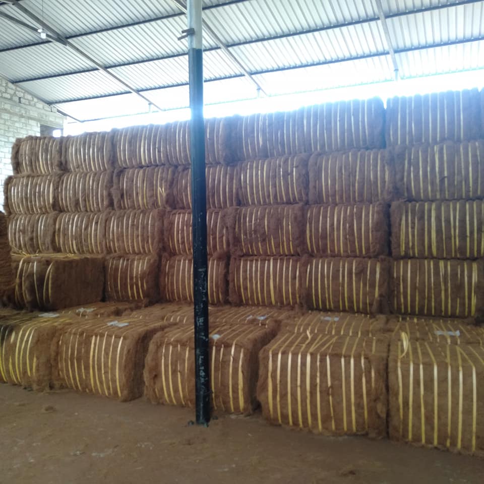 Large-scale coco peat storage warehouse